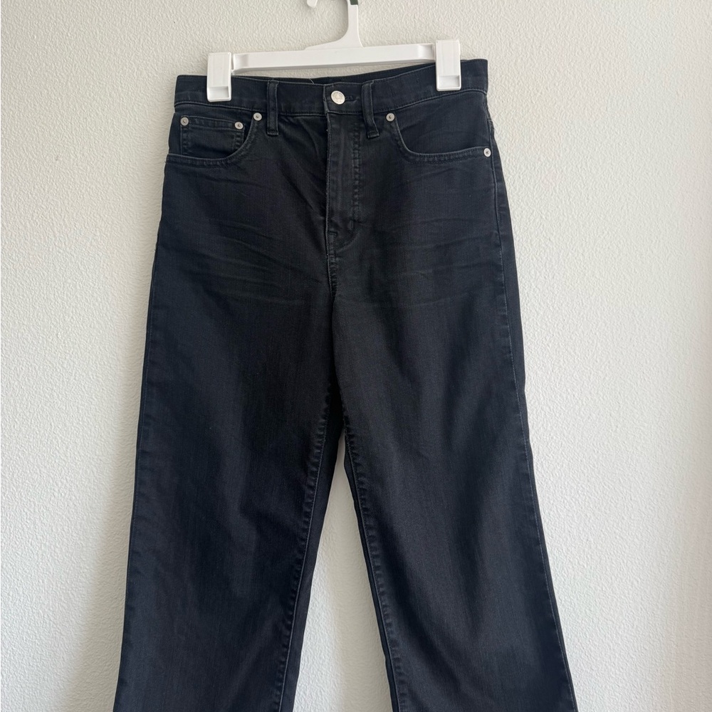 Madewell crop Black Straight-Leg Jeans